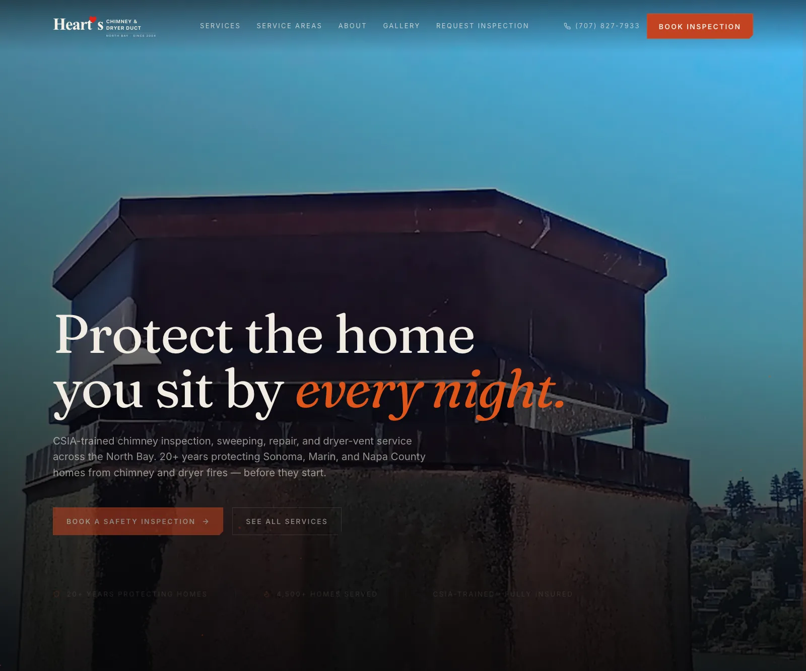 Hearts Chimney & Dryer Duct — website built by Bonsai Marketing