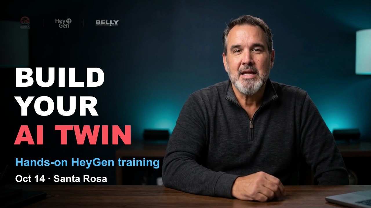 Build Your AI Twin: Bonsai Tech Happy Hour (Hands-On HeyGen Training) · Oct 14, Santa Rosa